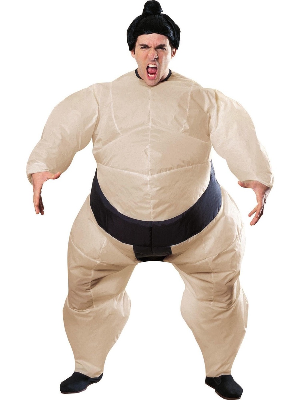 NWT Beige Inflatable Sumo-Style Undershirt with Black Waistband